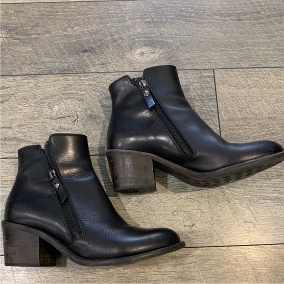 AGL ATTILIO GIUSTI LEOMBRUNI Ella Block Heel Bootie black boots size 37.5 - Picture 5 of 11